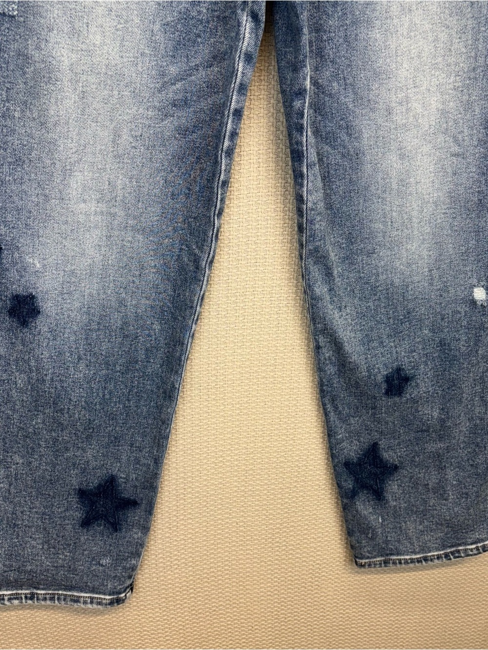 Risen Starlit Celeste Boyfriend High Waisted Jeans Women Sz 32 Boho Festival - Picture 6 of 11